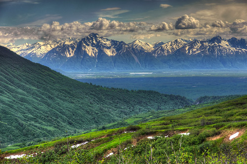 snow mountains weather alaska clouds pass manipulations valley hdr highdynamicrange hatcherpass located hdrsequence
