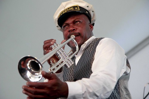 Kenneth Terry of the Treme Brass Band at Satchmo Summerfest 2012.  Photo by Parisa Azadi.