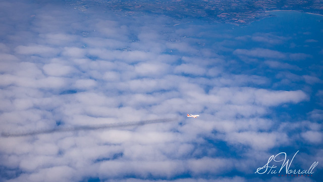 easyjet plane from above