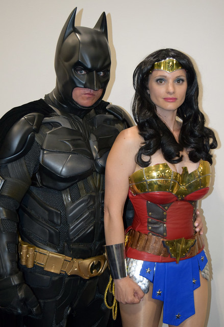 Batman and Wonder Woman cosplay at Boston Comic Con 2016