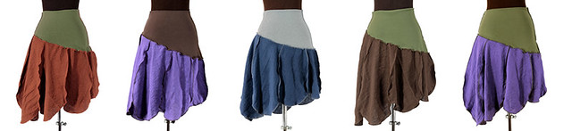linen petalista skirts, all in a row