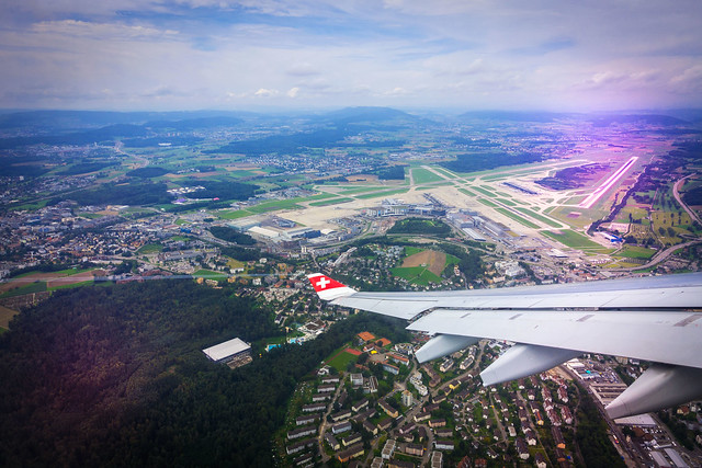 Airport Zürich view from air - Switzerland - Zürich