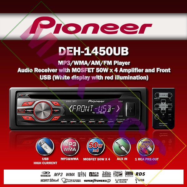 Pioneer CD MP3 Player With USB DEH-1450UB | Price : RM 245 P… | Flickr