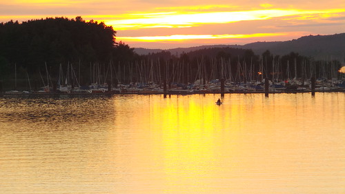 20160827_200516 by uweschami, brombachsee abendsonne sonnenuntergang schiff boot ufer wasser mittelfranken