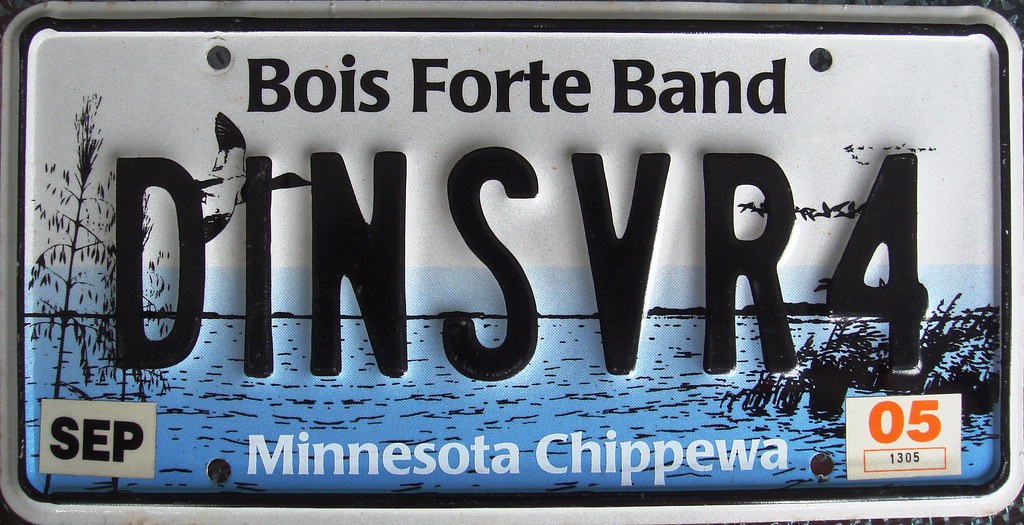 Bois Forte Band Vanity License Plate | Minnesota. Two tribal… | Flickr