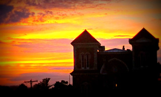 Sunset Behind Tioga County Courthouse