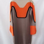 8133（-剪标）针织毛衣裙（橙黄.红）S.M.L   胸90   长95 (5)