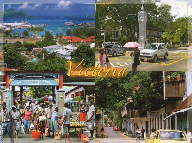 Seychelles - Victoria (seen from Bel Eau, Clocktower, Sir Selwyn Selwyn-Clarke Market, Market Street)