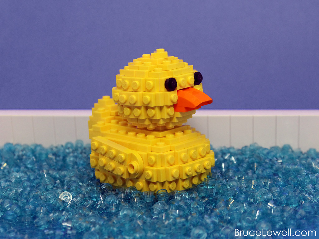 Group of 5 Lego Yellow Rubber Duck bath duckies 