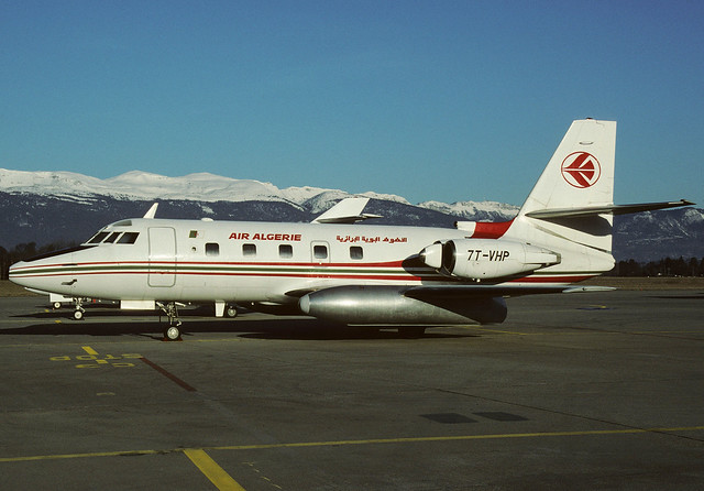 Lockheed L-1329 Jetstar II Air Algérie 7T-VHP. GVA, January 30. 1994