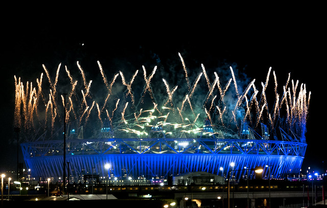 Fireworks at the Olympics stadium [ explored ]