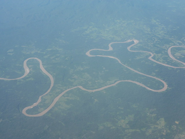 The Amazon river, a view from the sky, Peru