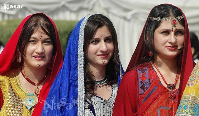 Pakhtun Women In Traditional Afghan Dress