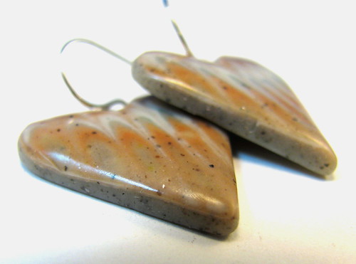 Translucent Bargello Heart Earrings | by Lynda Moseley Diva Designs Inc
