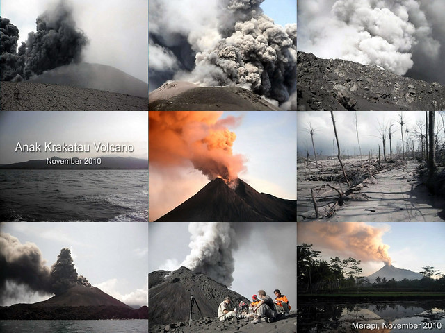Merapi and Krakatau videos