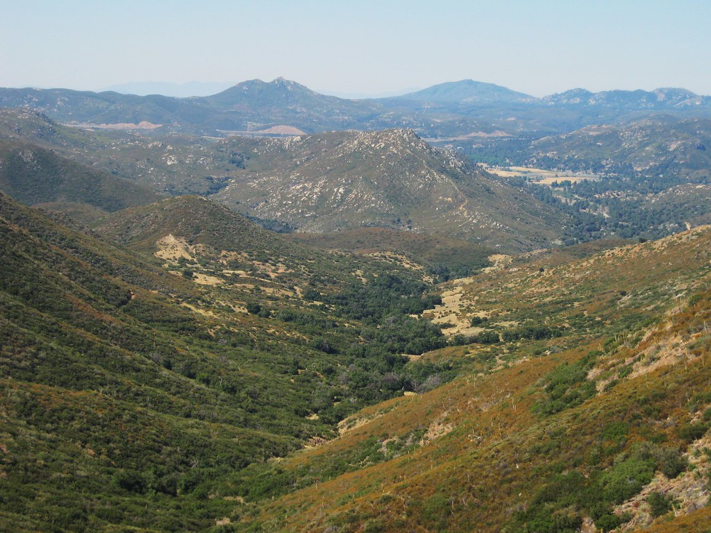 View south from Pine Creek Road - I-8 and Pine Valley, CA ...