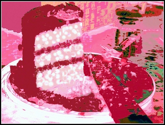 Raspberry Rhapsody - Edited Photo Created by STEVEN CHATEAUNEUF by An Inverted & Edited Photo Of Red Velvet Cake - 6