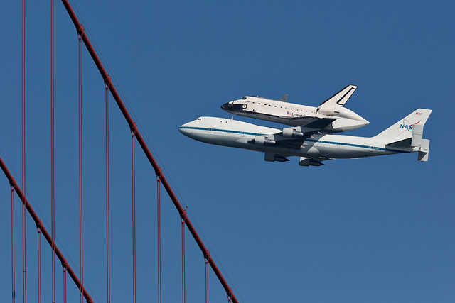 Endeavour and the Golden Gate Bridge