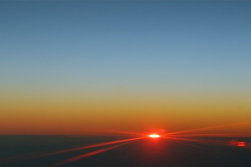 chile sunset red sun flying filter rays airplanewindow ©domingomery