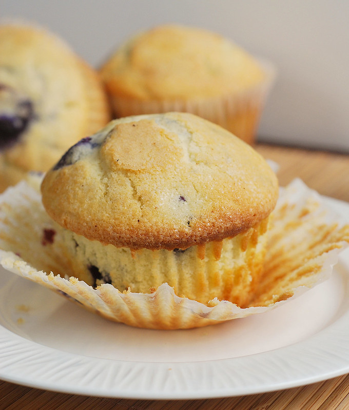 Blueberry Muffins - the perfect soft and fluffy blueberry muffin recipe. These are even better than the muffins at your favorte coffee shop!