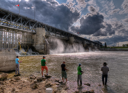Fishing at Lockport Dam | by morrismulvey
