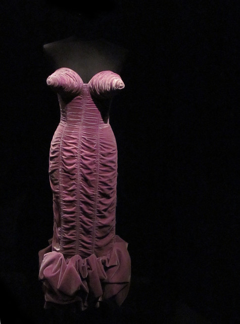 Jean Paul Gaultier, Strapless dress with cone bra cups. Fal…