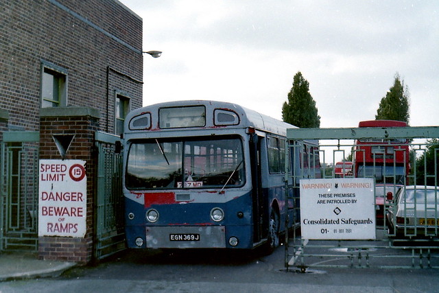1971 AEC Swift SMS369 EGN369J leaving closed AEC Factory in  Southall