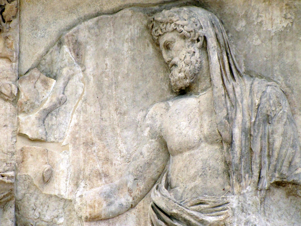 Penates Penates Rome Ara Pacis, West Precinct Wall Depicting The Sacrifice Of