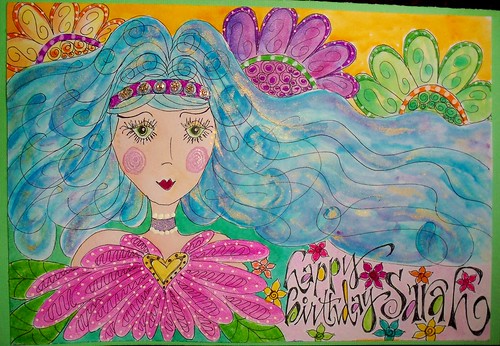 Sarah's art girl | I created this art girl for my niece's bi… | Flickr