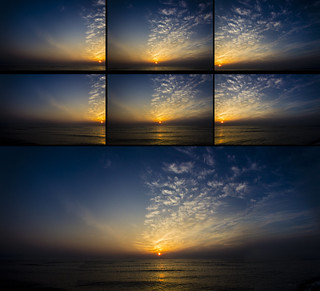 Sunrise panoramic - Before & After