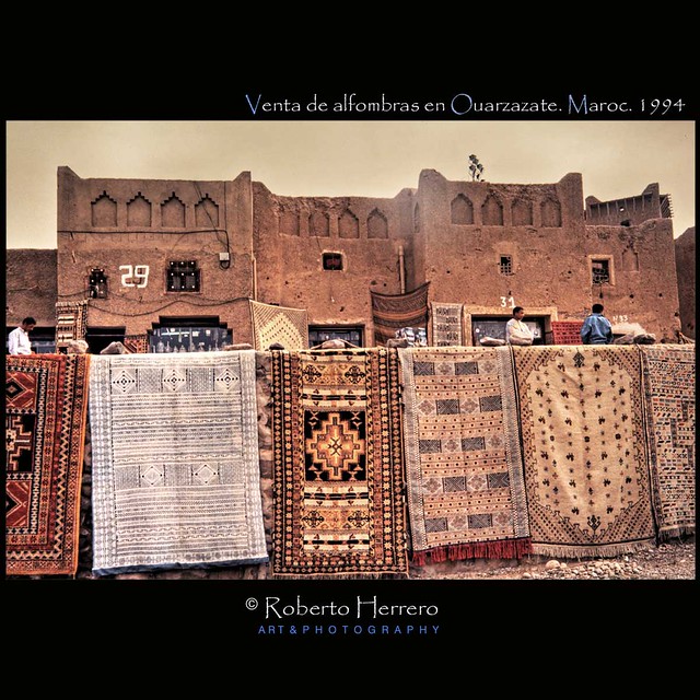 Venta de alfombras. Ouarzazate. Maroc.