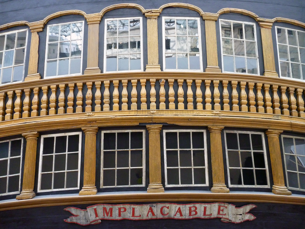 Implacable | The preserved Stern gallery of HMS Implacable a… | Flickr