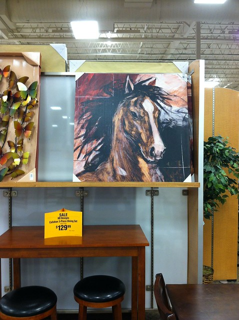 It's a painting of @horse_ebooks in Fred Meyer! #inBend