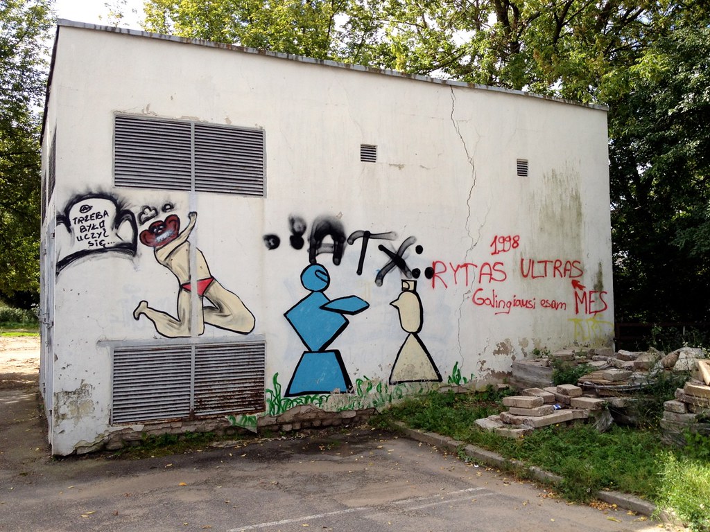 Graffiti near Polish school