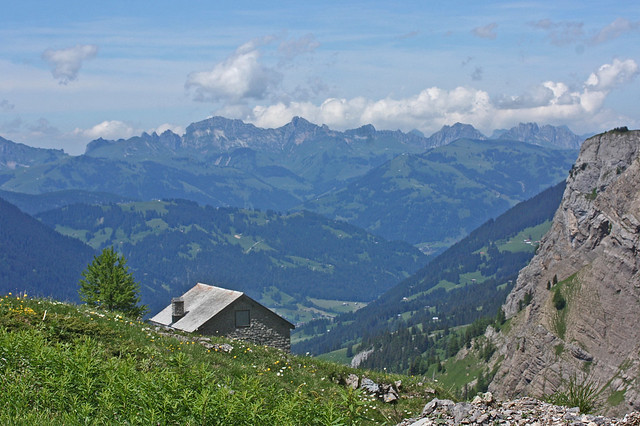 vue sur la vallée de Gsteig