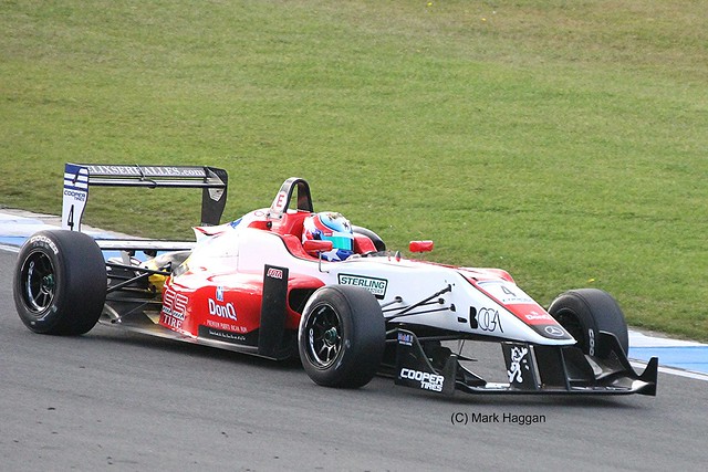 Félix Serrallés during Formula Three Racing at Donington Park, September 2012