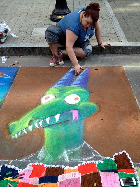 Street Painting at SparkCon with Ruth