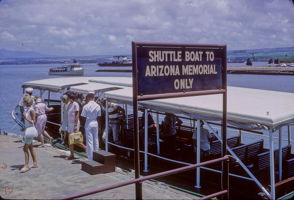 196506-11 Honolulu--shuttle boat to AZ Mem.jpg | Boarding ...