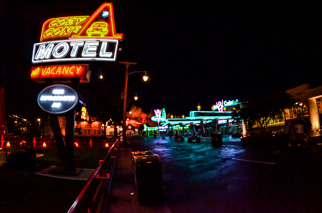 Cozy Cone Cars land night