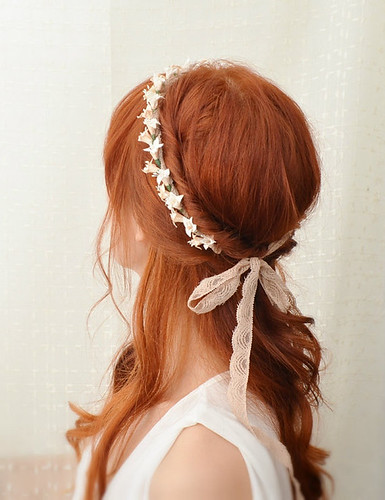 Bridal flower crown-heirloom vintage lace headpiece | Flickr