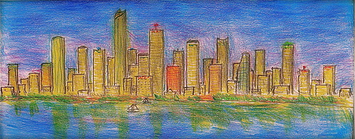 City Skyline Drawing | by Theo's Drawings and Photography