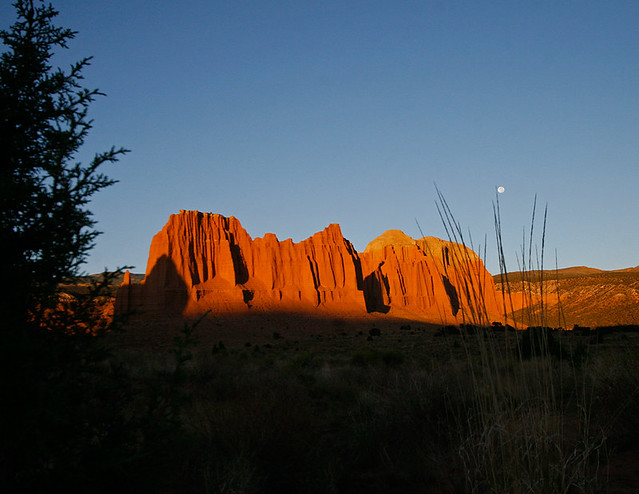 Sunrise Cathedrals and Moon
