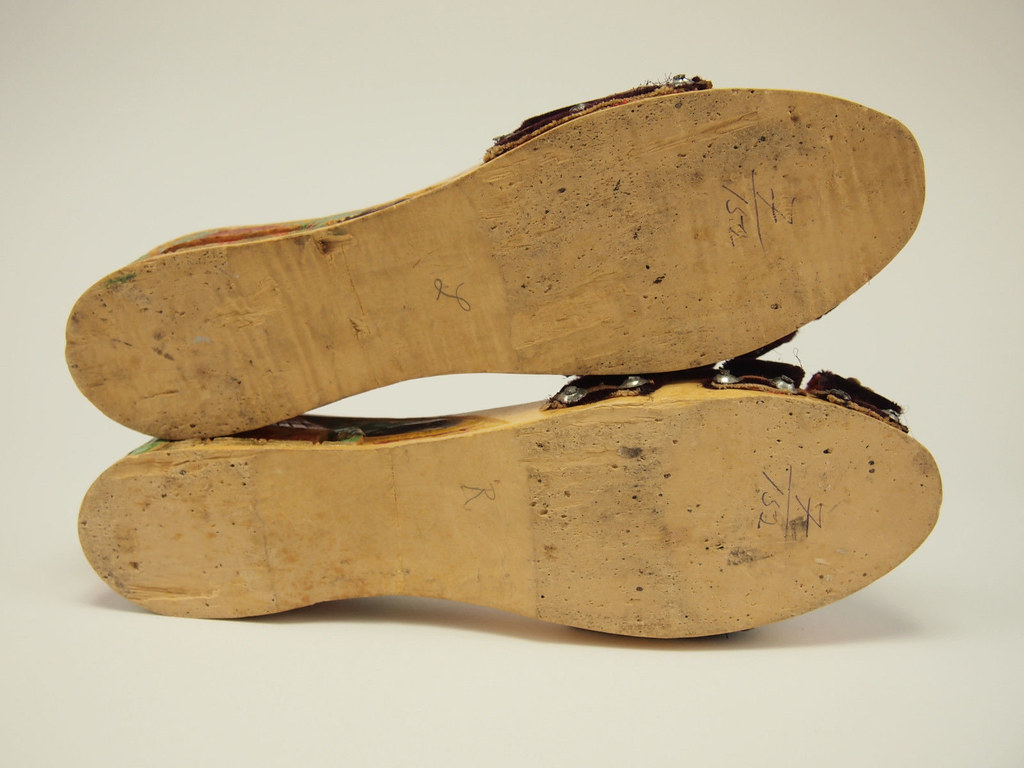 Philippines hand-carved wooden sandals. 1940s | Bakya | Eduardo De Leon ...