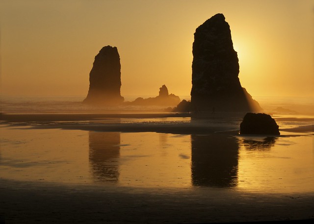 CANNON BEACH AT SUNSET