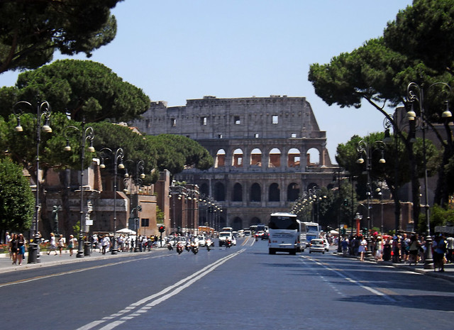 The Via dei Fori Imperali in Rome, July 2012