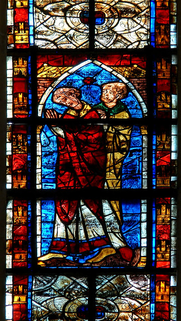 Tue, 09/04/2012 - 13:26 - Canons clerestory stained glass. Tours Cathedral, France, 04/09/2012