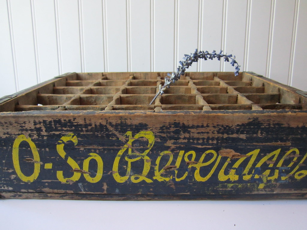 shabby beverage crate