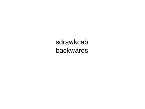 backwards