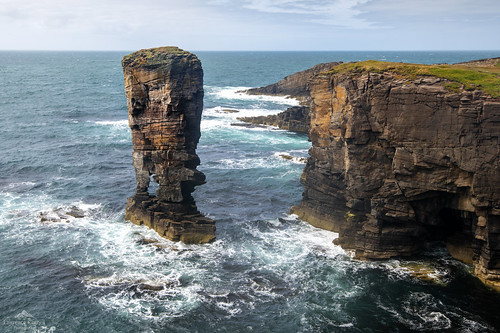 landscape scenery scotland orkney yesnabycastle seastack coast outdoors sea cliffs cliffface nikond850