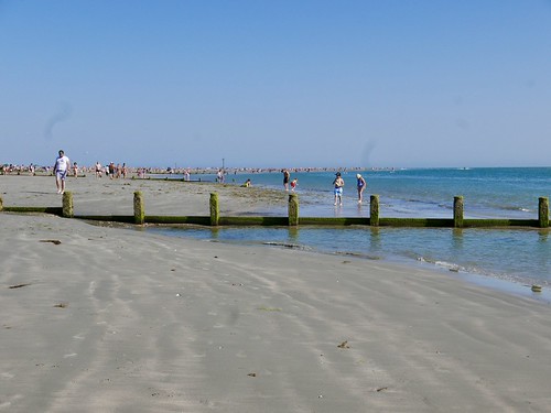 West Wittering beach scorching day on the beach 